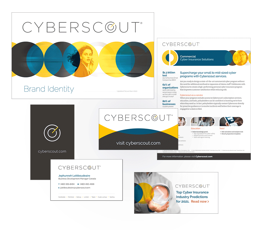 Rebranded print collateral and booth materials