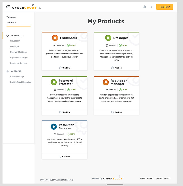Dashboard before the redesign