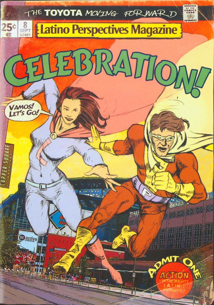 Vintage comic book cover style event invitation