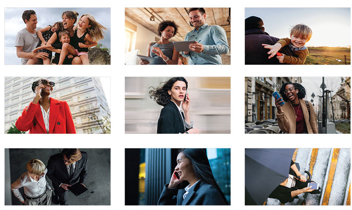 Photography style examples showing people in motion
